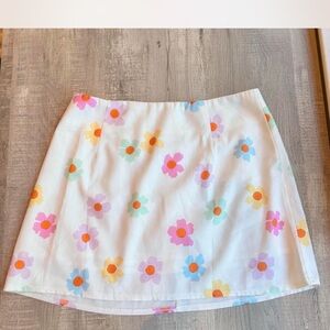 Princess Polly White Flower Mini Skirt